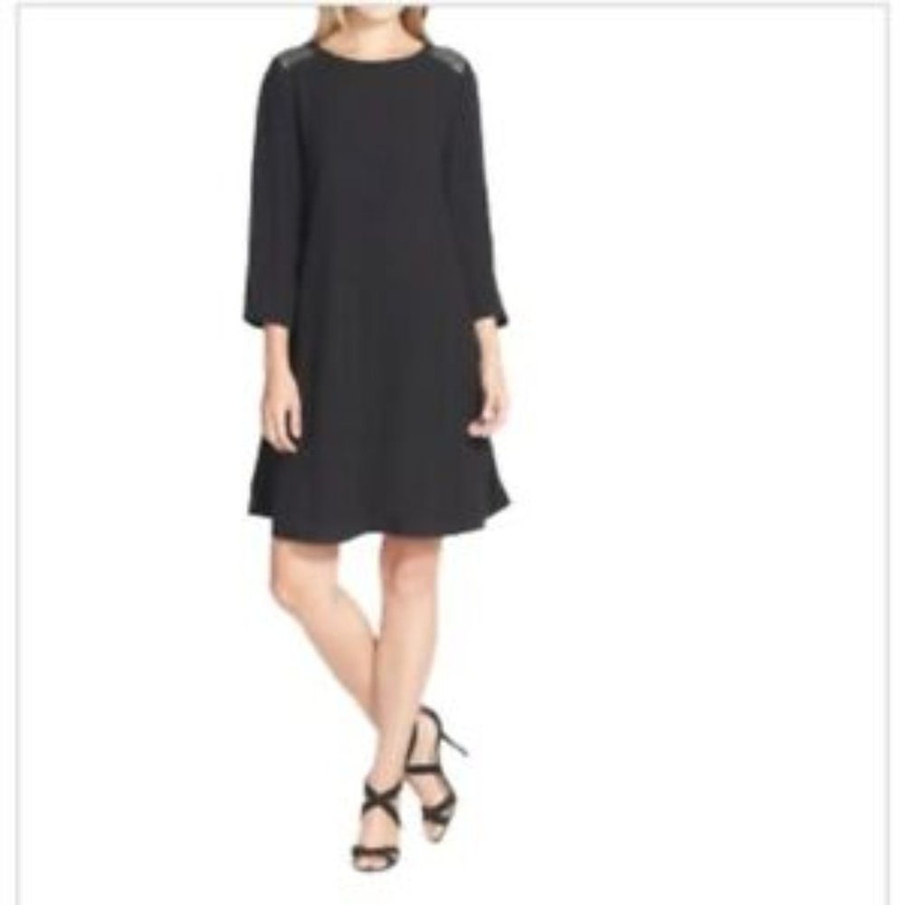 Classy Dressy Eileen Fisher Silk Georgette Swing Dress